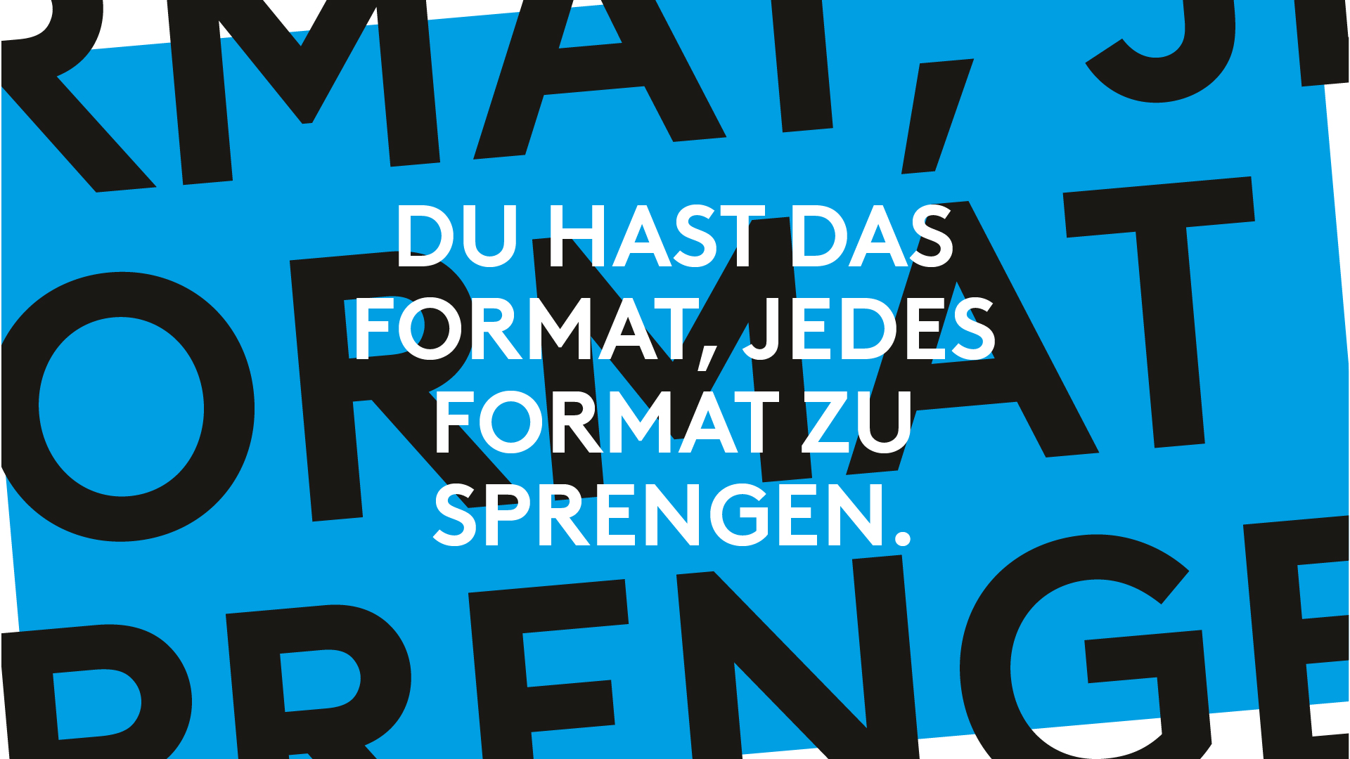 a blue and black sign with white text