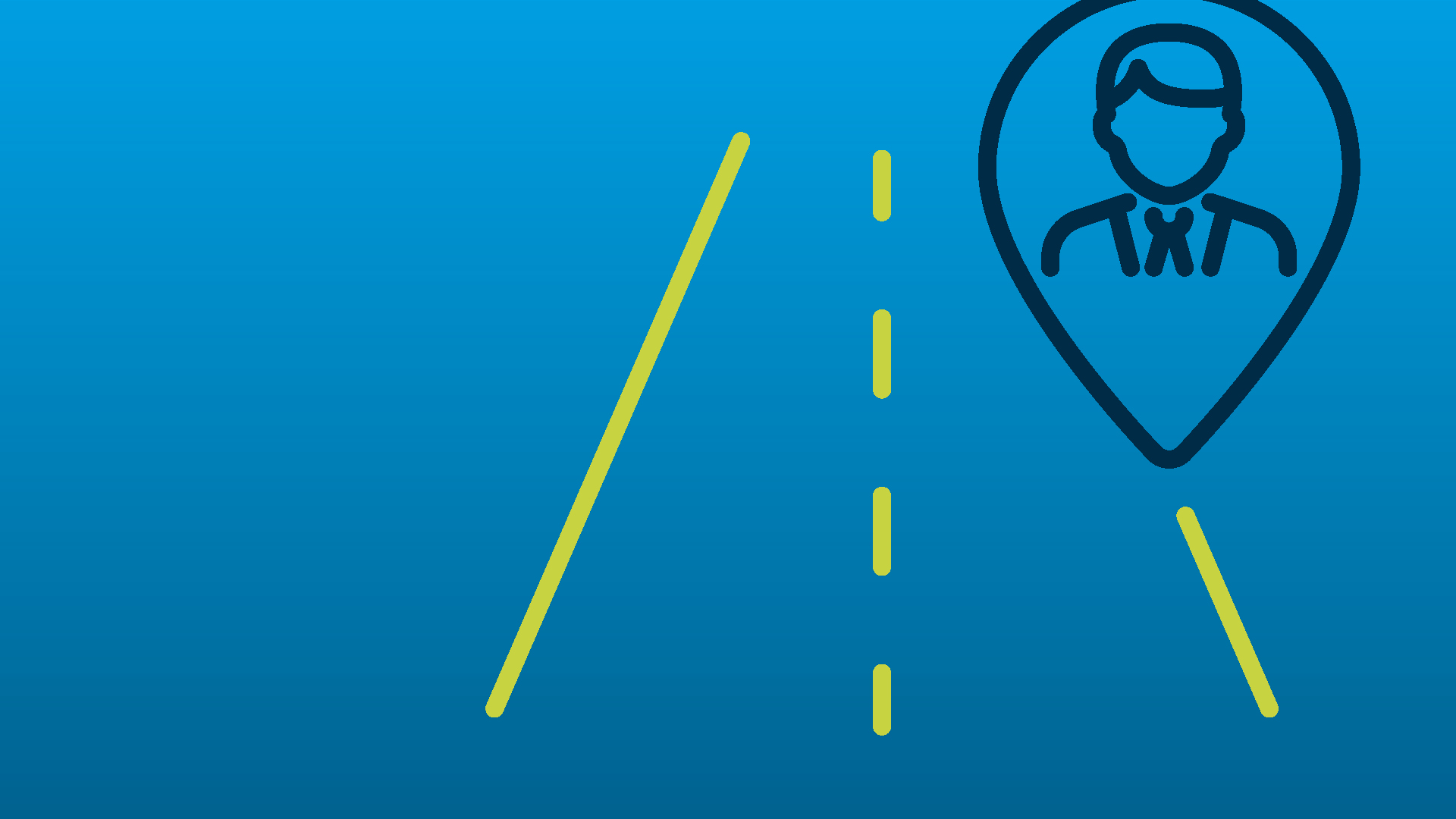 ein blauer Hintergrund mit einer Zeichnung eines Mannes auf einer Karte