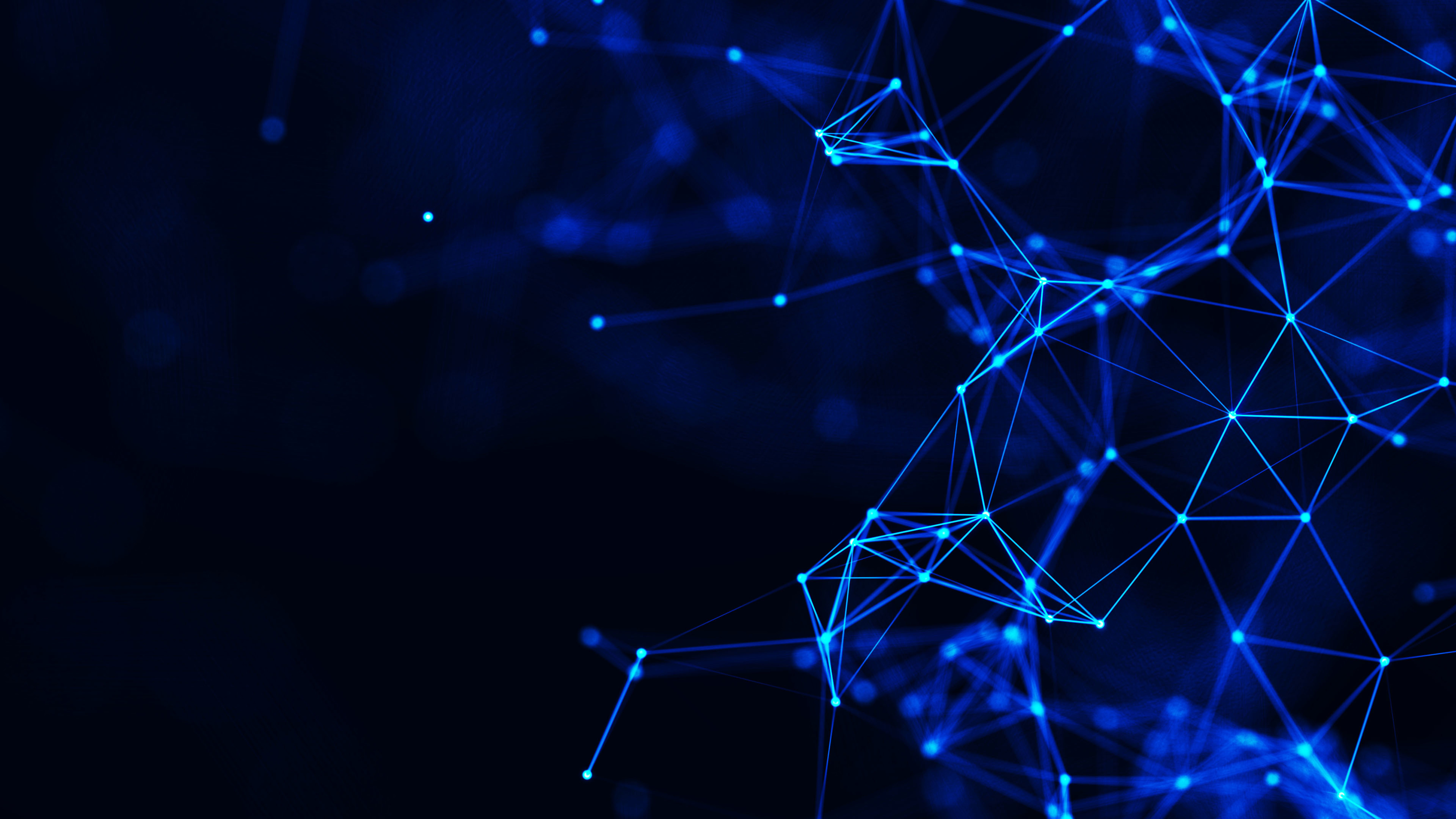 blaue Linien und Punkte