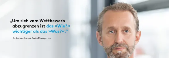 Beratung Banken zeb  Ein Mann im Anzug