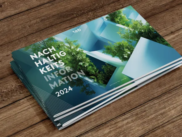 Nachhaltigkeitsinfo DE Ein Buch auf einem Tisch