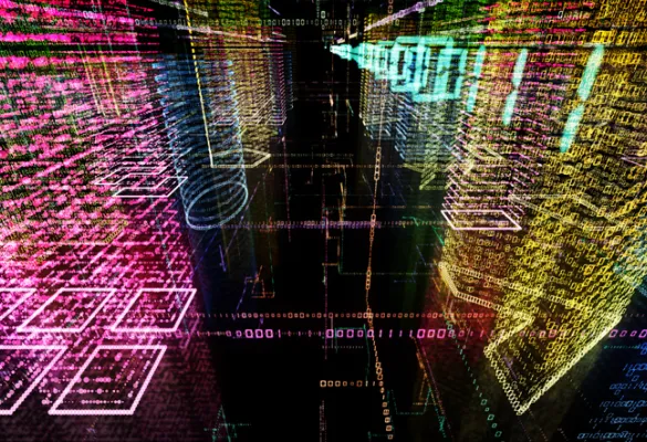 a colorful lines and numbers a colorful lines and numbers