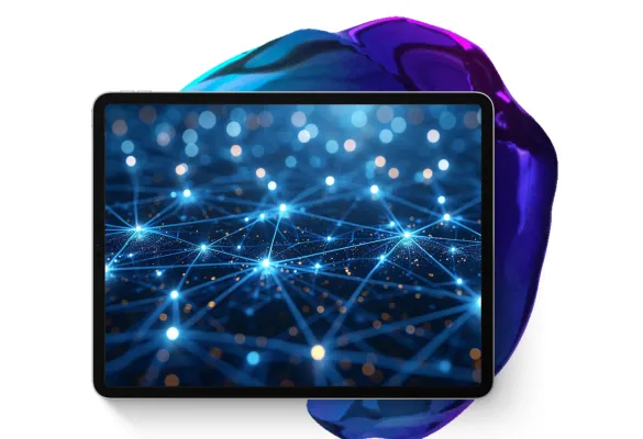 helle Punkte auf dunkelblauem Hintergrund