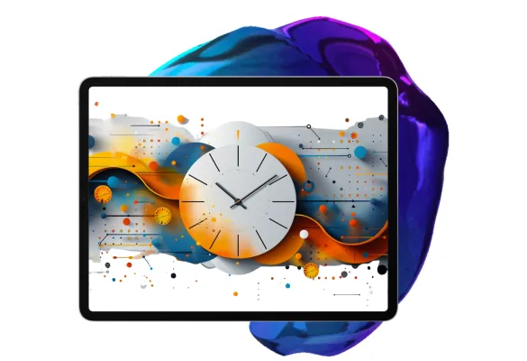 Uhr, die 10:10 anzeigt