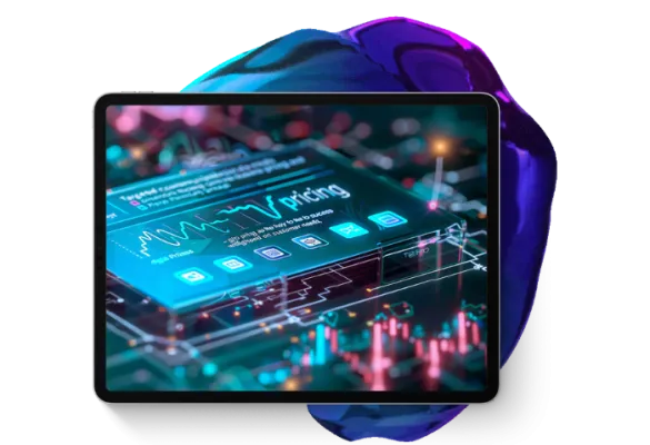 Ein Tablet mit einem Bildschirm, der ein Diagramm zeigt