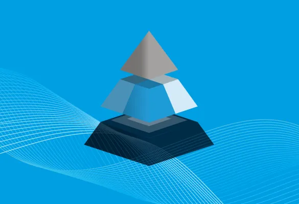 Eine Pyramide verschiedener Farben