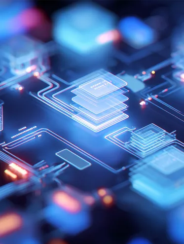 Eine Nahaufnahme einer Leiterplatte