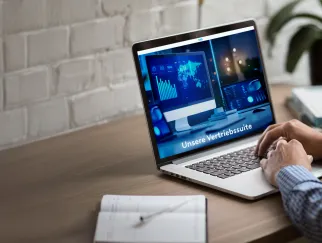 Eine Person, die einen Laptop benutzt