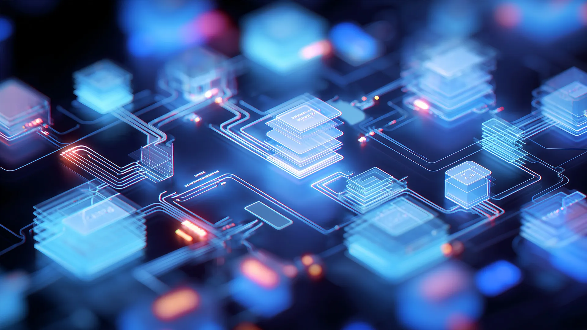 Eine Nahaufnahme einer Leiterplatte