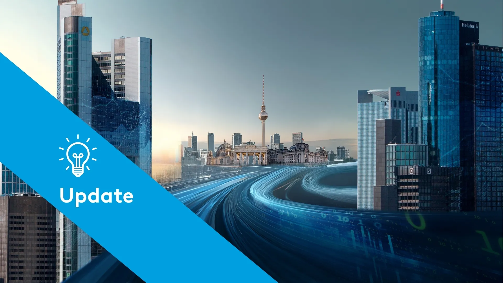 Eine Stadt mit einer Straße und einem Turm